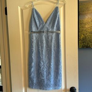 Blue knee length lace dress! So pretty! Worn once